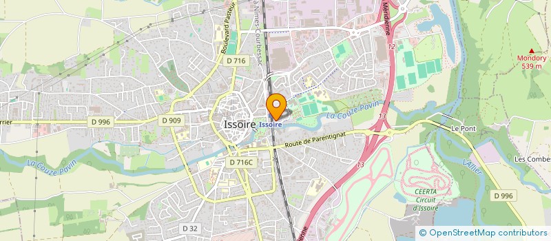 localisation de l'entreprise MONSIEUR DENIS MAISONNEUVE  ISSOIRE