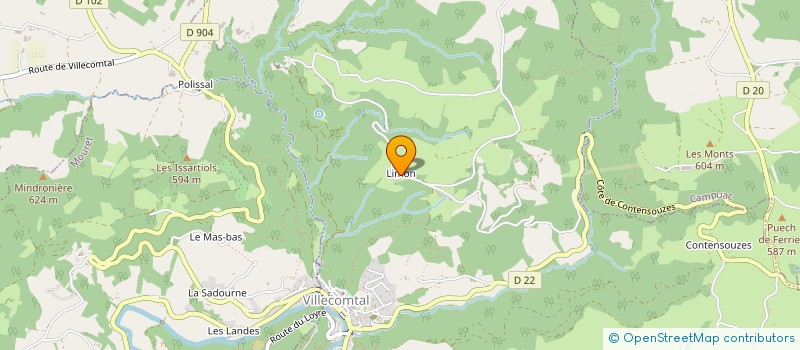 localisation de l'entreprise MONSIEUR DENIS MEJANE  VILLECOMTAL