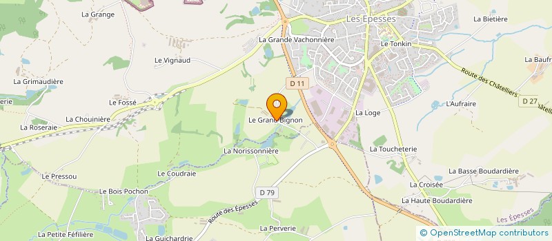 localisation de l'entreprise MONSIEUR DENIS MENANTEAU à LES EPESSES