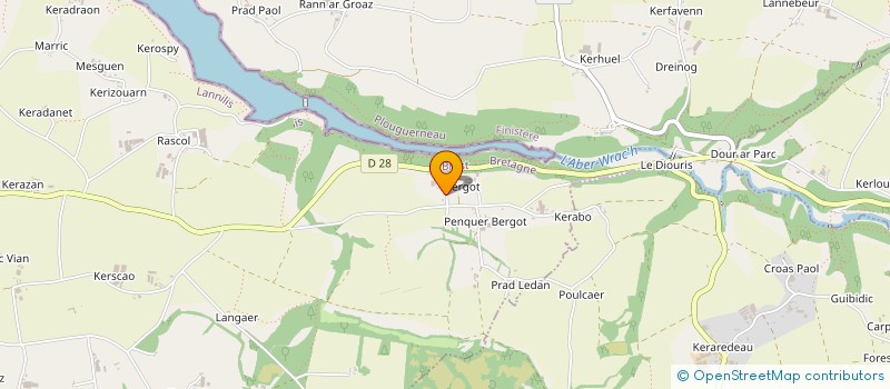 localisation de l'entreprise MONSIEUR DENIS MERCELLE  LANNILIS