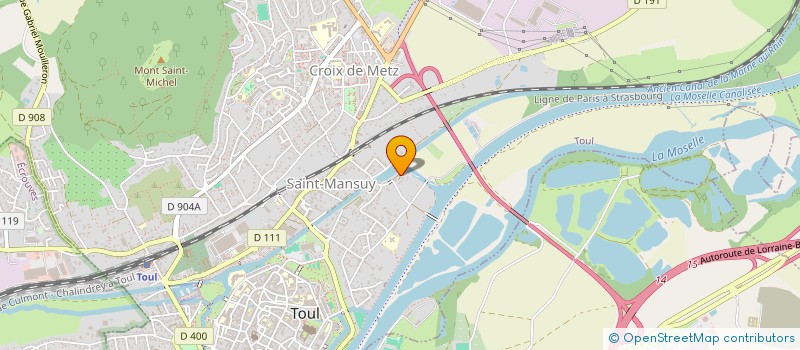 localisation de l'entreprise MONSIEUR DENIS MERMET  TOUL