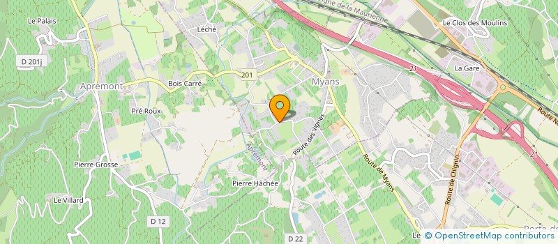 localisation de l'entreprise MONSIEUR DENIS MEUGNIER  MYANS