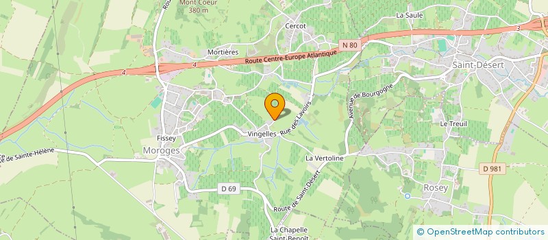 localisation de l'entreprise MONSIEUR DENIS MORAIN  JULLY-LES-BUXY