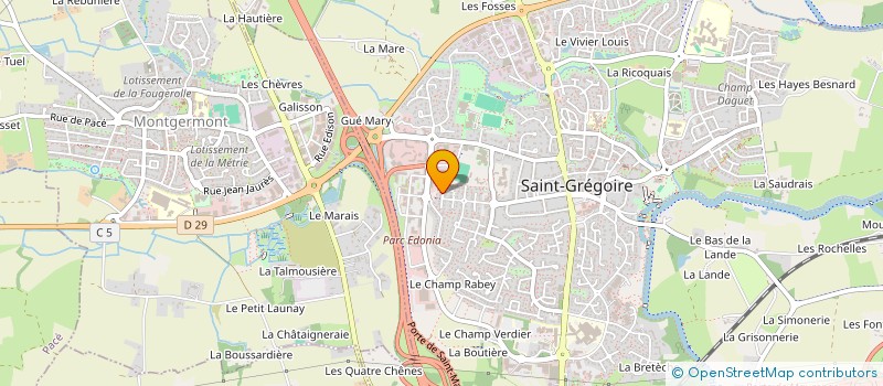 localisation de l'entreprise MONSIEUR DENIS MOREAU  SAINT-GREGOIRE