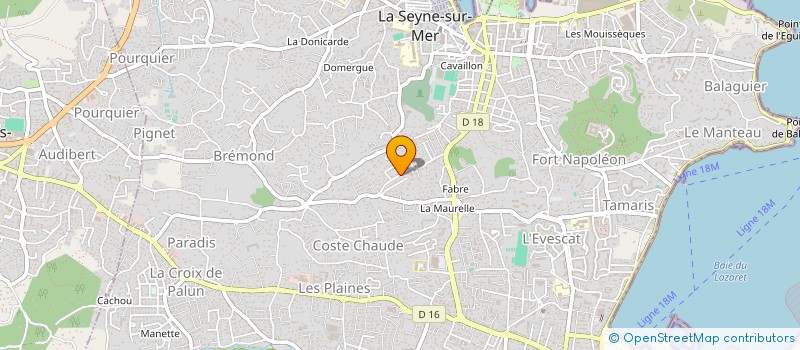 localisation de l'entreprise MONSIEUR DENIS PECHEUX à LA SEYNE-SUR-MER
