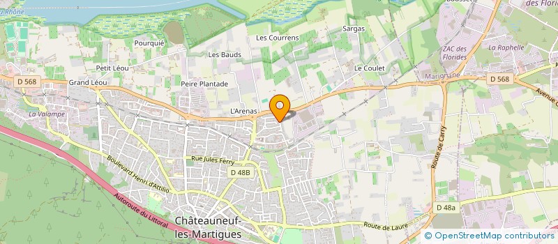 localisation de l'entreprise MONSIEUR DENIS PERRET  CHATEAUNEUF-LES-MARTIGUES