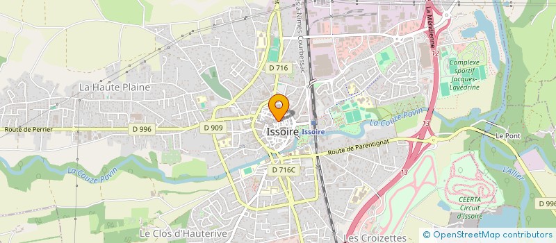 localisation de l'entreprise MONSIEUR DENIS PINEAU à ISSOIRE