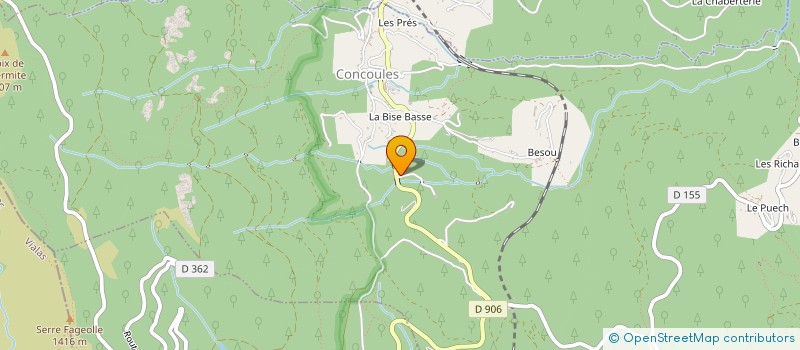 localisation de l'entreprise MONSIEUR DENIS PLANCHON  CONCOULES