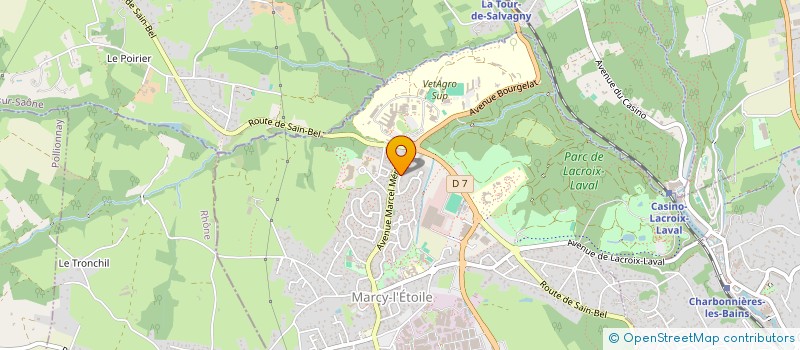 localisation de l'entreprise MONSIEUR DENIS ROMBA  MARCY-L'ETOILE