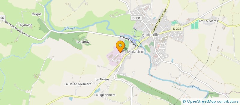 localisation de l'entreprise MONSIEUR DENIS SABLE à ANDOUILLE