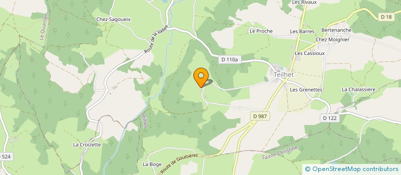 localisation de l'entreprise MONSIEUR DENIS SAURET  TEILHET