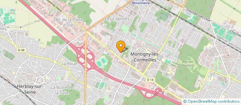 localisation de l'entreprise MONSIEUR DENIS TELLIER  MONTIGNY-LES-CORMEILLES