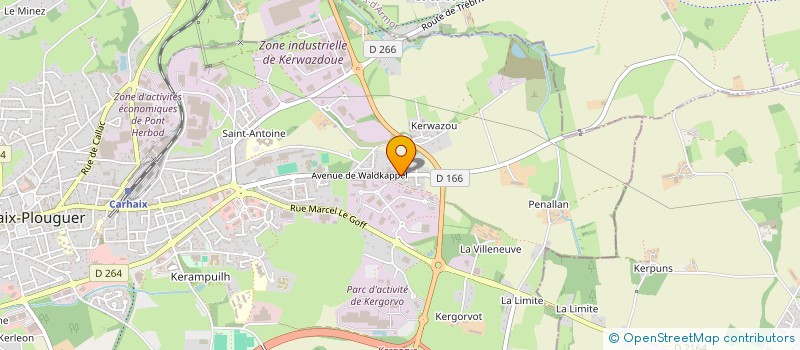 localisation de l'entreprise MONSIEUR DENIS THORAVAL à CARHAIX-PLOUGUER