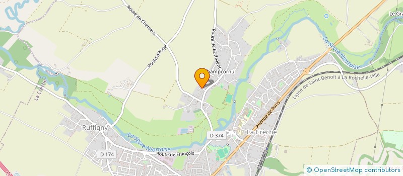 localisation de l'entreprise MONSIEUR DENIS THROMAS  LA CRECHE