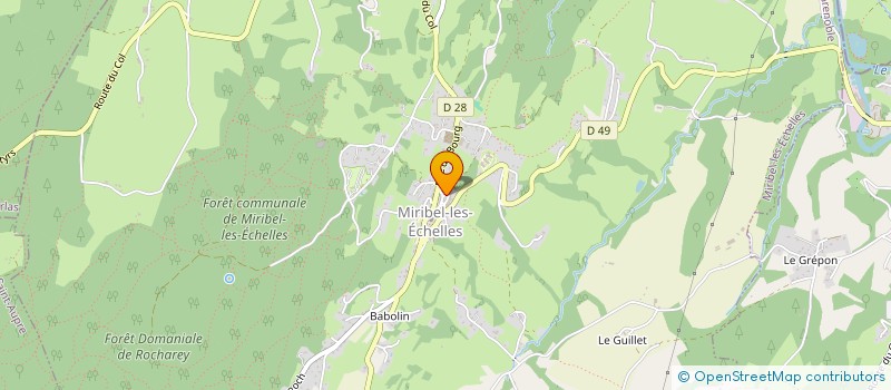 localisation de l'entreprise MONSIEUR DENIS TIRARD COLLET  MIRIBEL-LES-ECHELLES