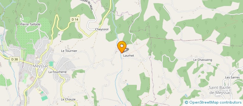 localisation de l'entreprise MONSIEUR DENIS TRONCHE  MEYSSAC