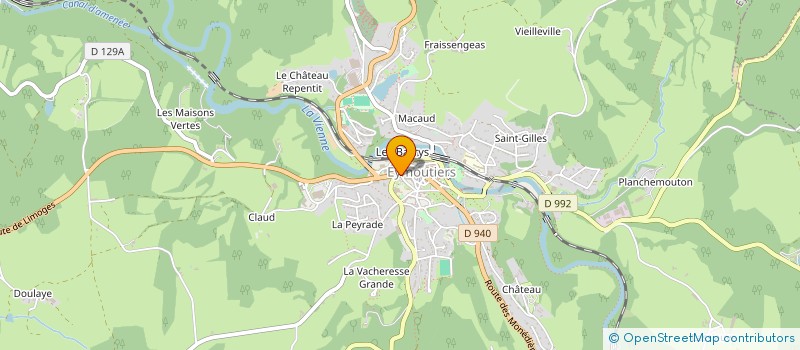 localisation de l'entreprise MONSIEUR DENIS VERLINDEN à EYMOUTIERS