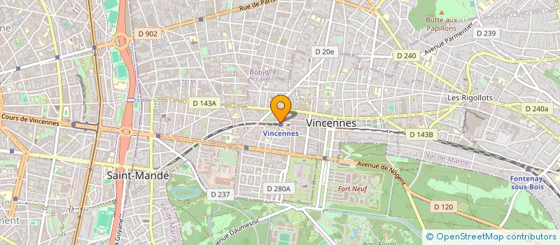 localisation de l'entreprise MONSIEUR DENIS VERROUST à VINCENNES