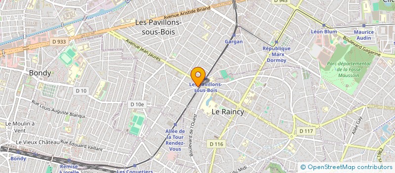 localisation de l'entreprise MONSIEUR DENNIS TAVI  LES PAVILLONS-SOUS-BOIS