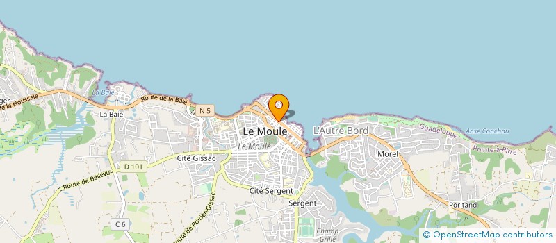 localisation de l'entreprise MONSIEUR DENNY YACOUB à LE MOULE