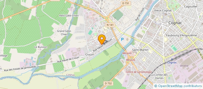localisation de l'entreprise MONSIEUR DENOVANE BESSON à COGNAC