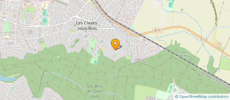 localisation de l'entreprise MONSIEUR DENYS BERTRAND  LES CLAYES-SOUS-BOIS