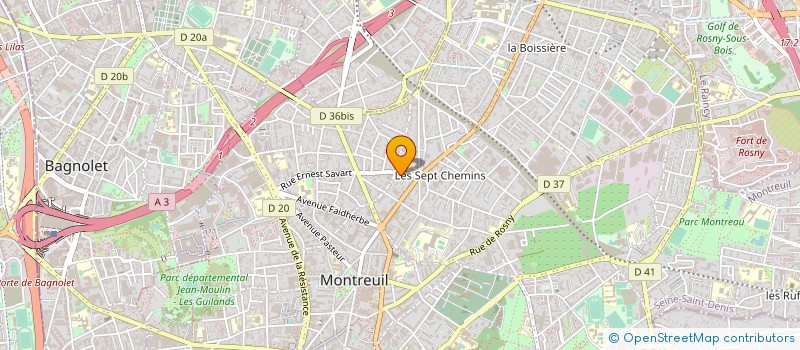 localisation de l'entreprise MONSIEUR DENYS CHOMEL à MONTREUIL