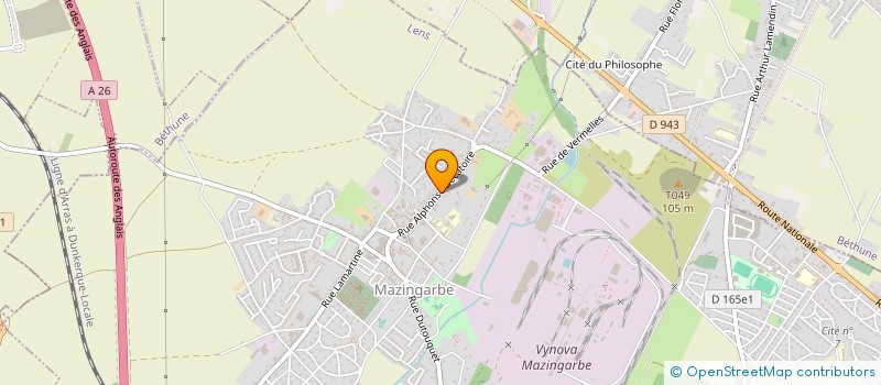 localisation de l'entreprise MONSIEUR DEPLANQUE HERMANT  MAZINGARBE