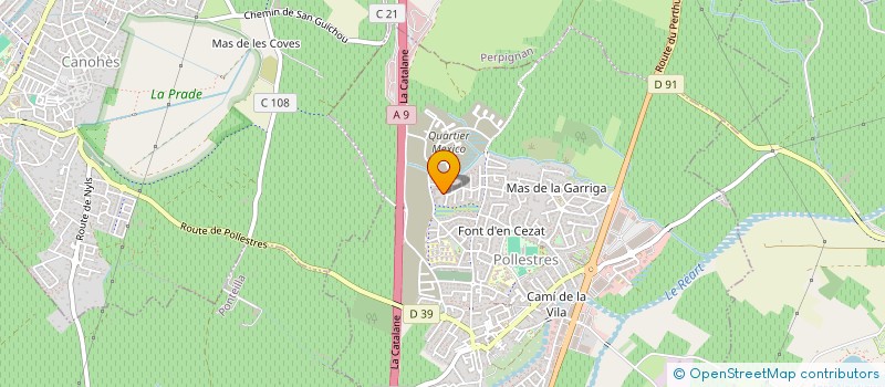 localisation de l'entreprise MONSIEUR DEREK HENRY  POLLESTRES