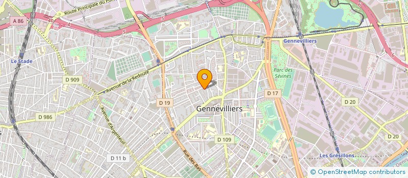 localisation de l'entreprise MONSIEUR DERRADJI FAR à GENNEVILLIERS