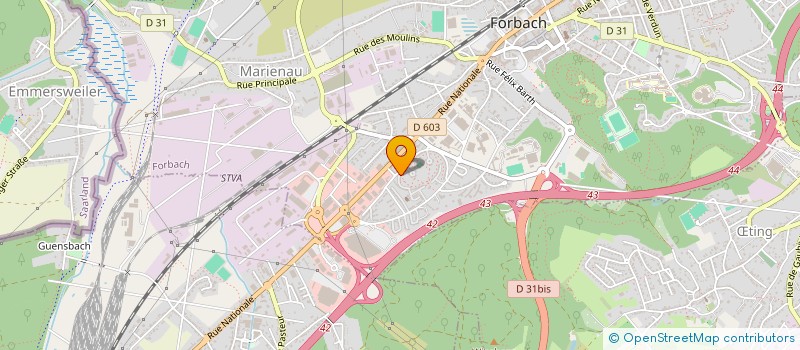 localisation de l'entreprise MONSIEUR DERRADJI GUERAR  FORBACH