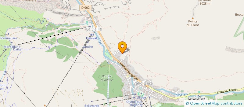 localisation de l'entreprise MONSIEUR DERRICK DE JONG  VAL D'ISERE