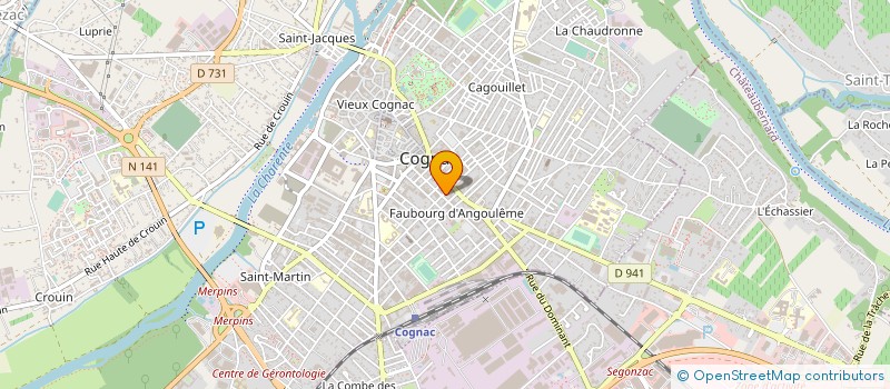 localisation de l'entreprise MONSIEUR DESCOMBES BOISSIER à COGNAC