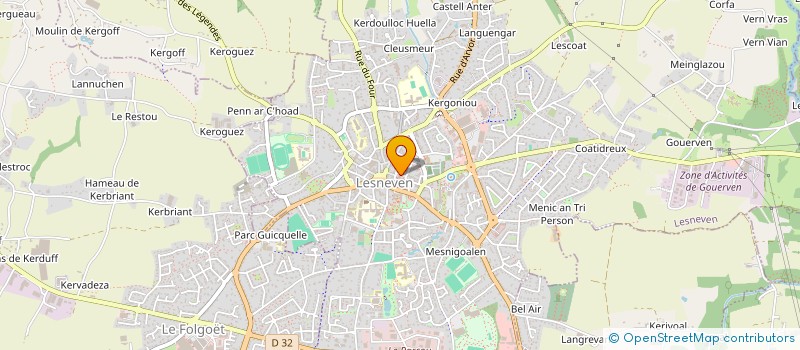 localisation de l'entreprise MONSIEUR DEVRIG DEROOSE à LESNEVEN