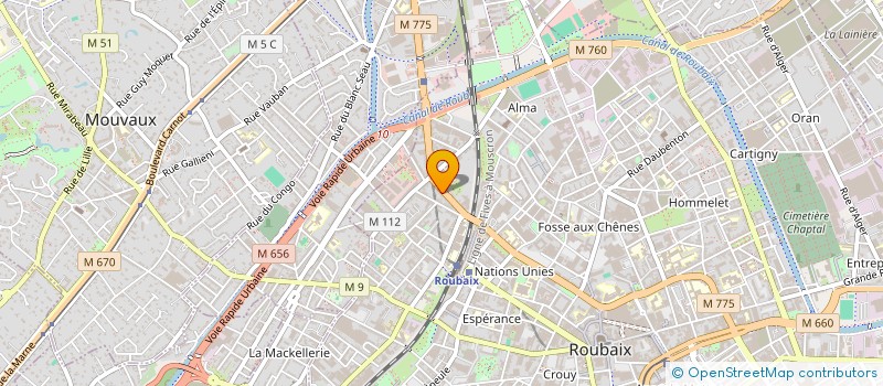 localisation de l'entreprise MONSIEUR DGEAMAL SAHRAOUI  ROUBAIX