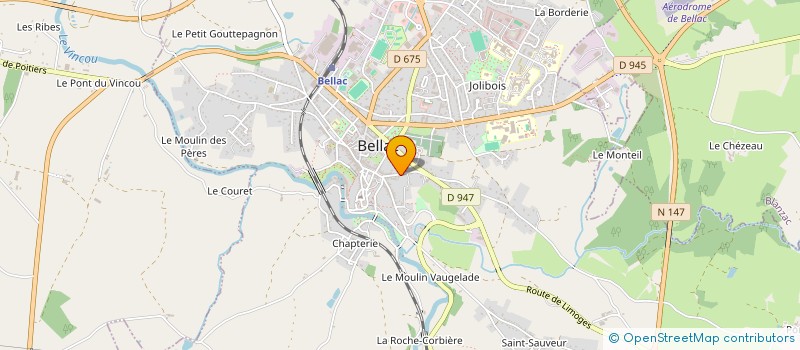 localisation de l'entreprise MONSIEUR DGINO MOREL  BELLAC