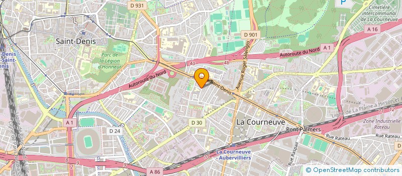 localisation de l'entreprise MONSIEUR DHIA RAJEB à LA COURNEUVE