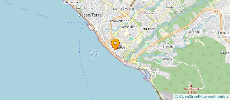 localisation de l'entreprise MONSIEUR DIAMENTINO BOLIVARD à BASSE-TERRE