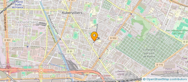 localisation de l'entreprise MONSIEUR DIANE SERVAIN  AUBERVILLIERS