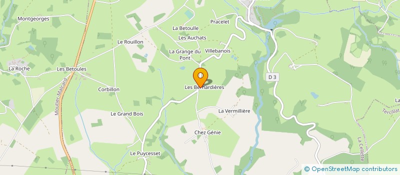 localisation de l'entreprise MONSIEUR DIDIER AUROUSSEAU  LA CELLETTE