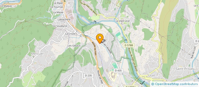 localisation de l'entreprise MONSIEUR DIDIER BESSIERES  AUBENAS