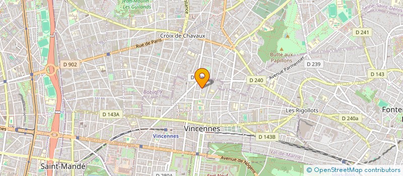 localisation de l'entreprise MONSIEUR DIDIER BETSCHER à VINCENNES