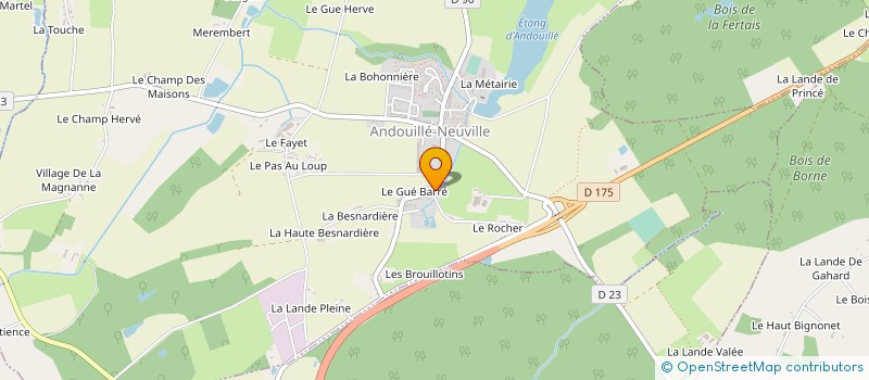 localisation de l'entreprise MONSIEUR DIDIER BIMEUX à ANDOUILLE-NEUVILLE