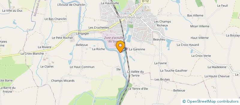 localisation de l'entreprise MONSIEUR DIDIER BOUGERIE  MONTREUIL-SUR-ILLE