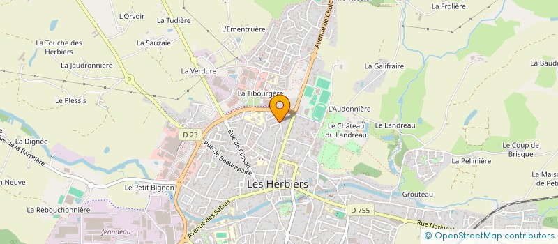 localisation de l'entreprise MONSIEUR DIDIER BRISSEAU à LES HERBIERS