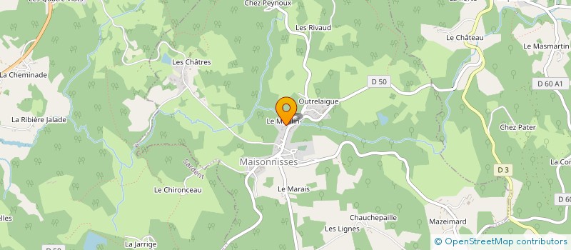 localisation de l'entreprise MONSIEUR DIDIER CAILLAUD  MAISONNISSES