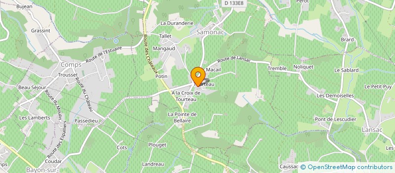 localisation de l'entreprise MONSIEUR DIDIER CHAGNAUD  SAMONAC