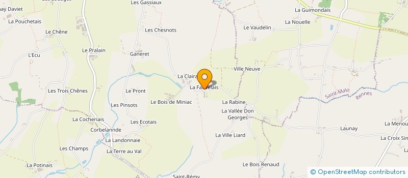 localisation de l'entreprise MONSIEUR DIDIER CHAMPALAUNE  MINIAC-SOUS-BECHEREL