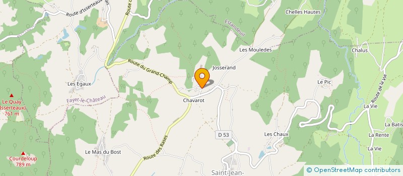 localisation de l'entreprise MONSIEUR DIDIER CHAMPEIX  SAINT-JEAN-DES-OLLIERES