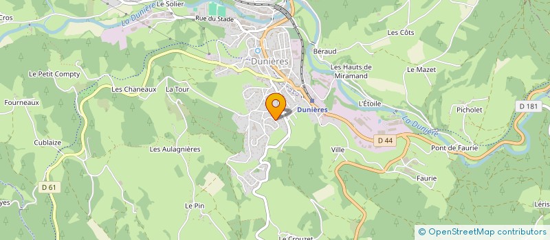 localisation de l'entreprise MONSIEUR DIDIER CHAUDIER  DUNIERES